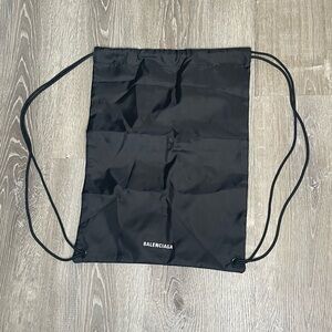 Balenciaga Black Drawstring Bag